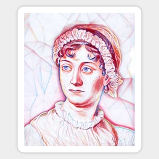 Jane Austen Portrait | Jane Austen Artwork Line Art Magnet